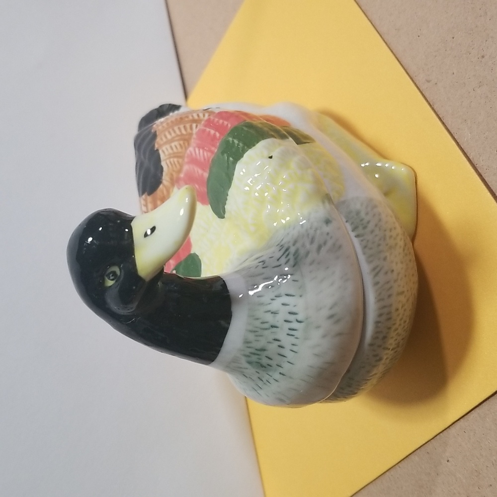 Porcelain Duck Candy Dish/Trinket Dish EUC #1
